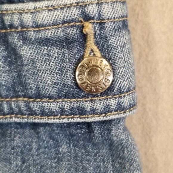 Baggy Overalls Disney Girls Jeans Bibs Embroidered Snow White Seven Dwarfs - Picture 7 of 16